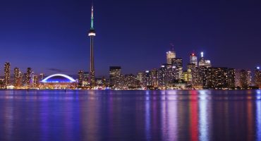 Toronto waterfront shot from central island
