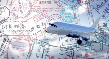 Passport and Tickets on a World Map